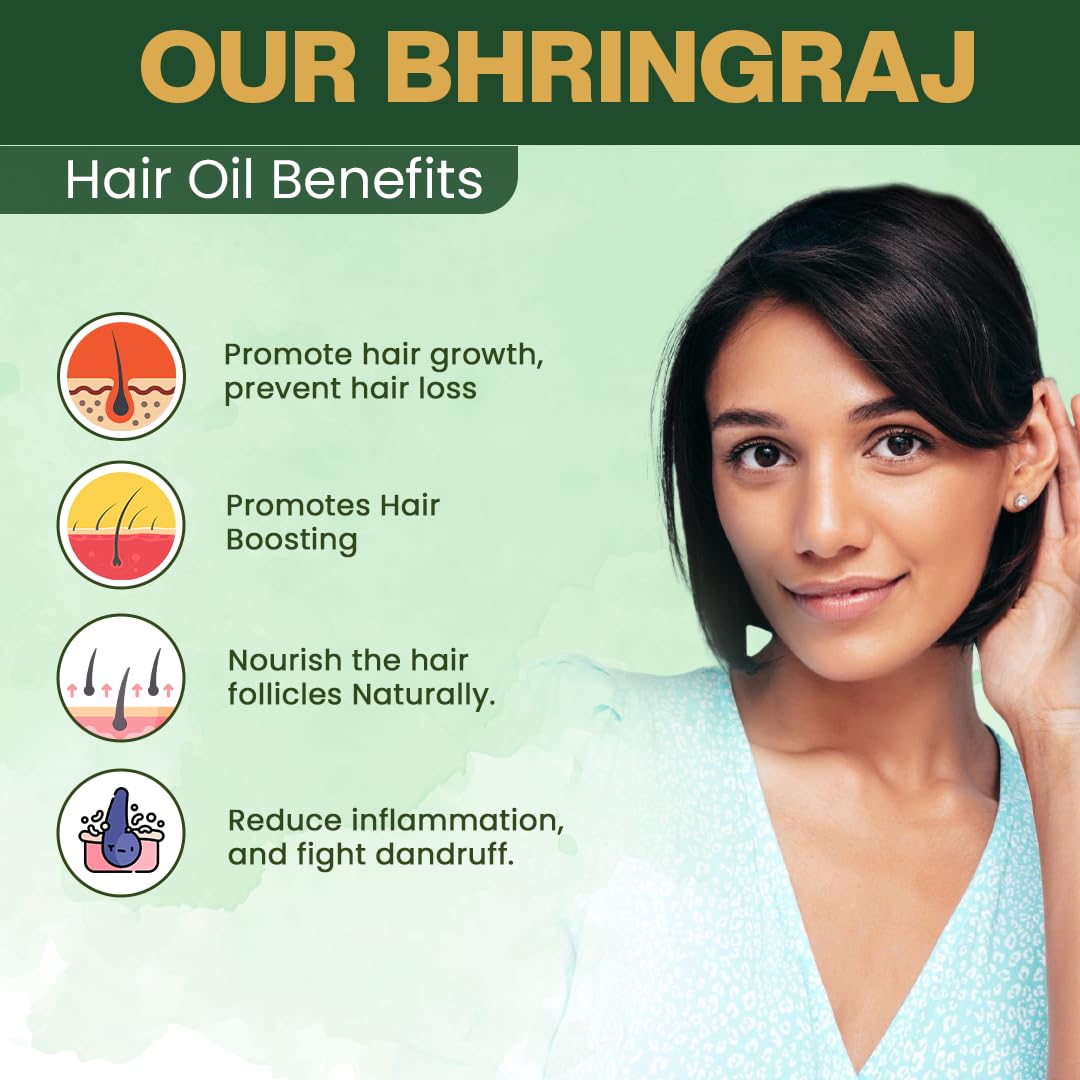 Bhringraj Hair Oil | Ayurvedic Hair Growth Oil | Preet Secrets
